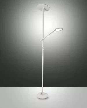 image of Regina LED Integrated Floor Lamp White Glass