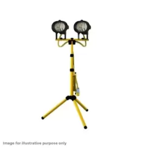 image of Faithfull Power Plus LED Twin Tripod Site Light 70W 110V