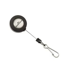 Image of Durable Charcoal Badge Reel Hook Fastener Pack of 10 822158