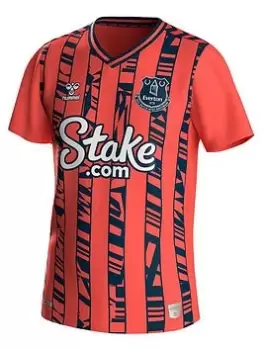 image of Fanatics Hummel Everton Mens 23/24 Short Sleeved Away Shirt - Pink, Size L, Men