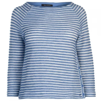 image of Marc O Polo Stripe Jumper - Blue