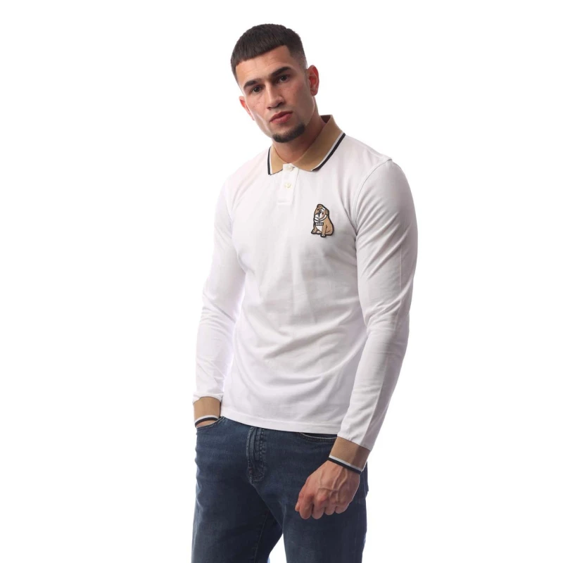 Image of Boss Mens Regent Classic Fit Short Sleeve Polo Shirt White male XL