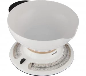 image of SALTER 800 WHBKDR Kitchen Scales - White