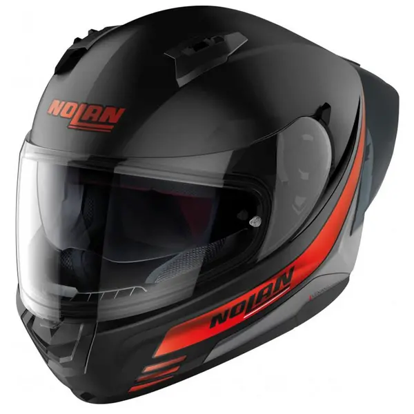 Image of Nolan N60-6 Sport Outset 021 Flat Black Red Full Face Helmet Size S