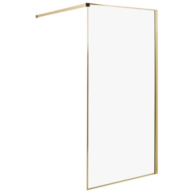 Image of Beliani Shower Screen Waspam 1000 X 1900 mm Gold
