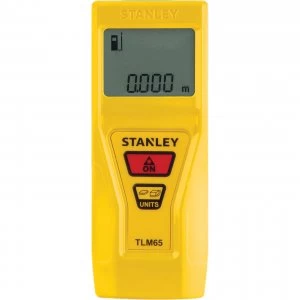 Image of Stanley TLM 65 Distance Laser Measure 20m Range 20m / 65ft