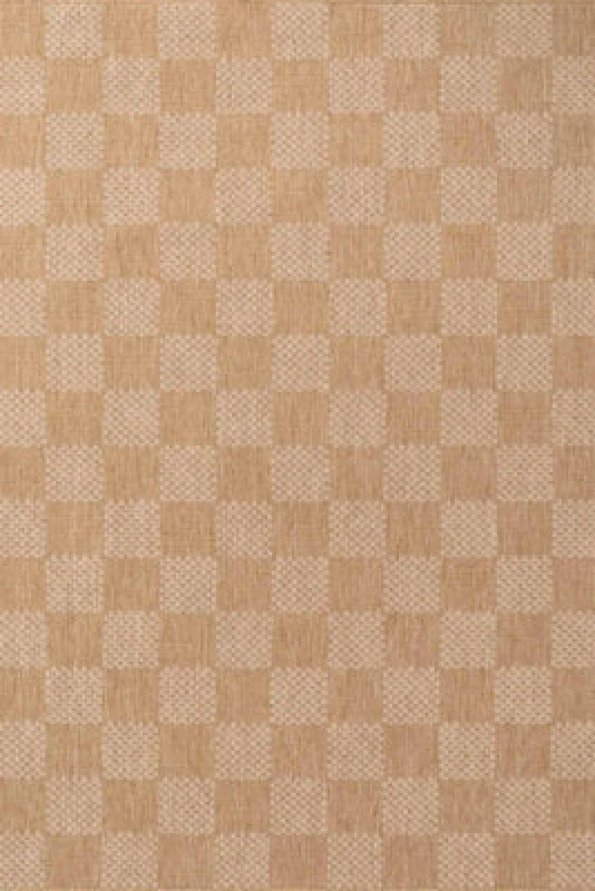 Image of The Rugs Ted Baker Flatweave Dorothy Indoor Outdoor Rug Checkerboard Design In Beige
