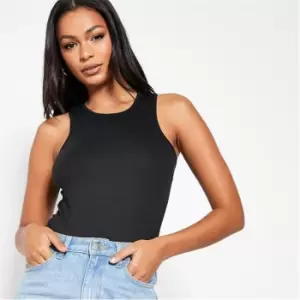 Image of I Saw It First Rib Racer Neck Cotton Bodysuit 2 Pack - Black