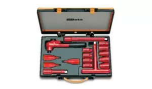 image of Beta Tools 920 MQ/C16 16pc VDE 1000V Insulated 1/2" Drive Socket & Accessory Set