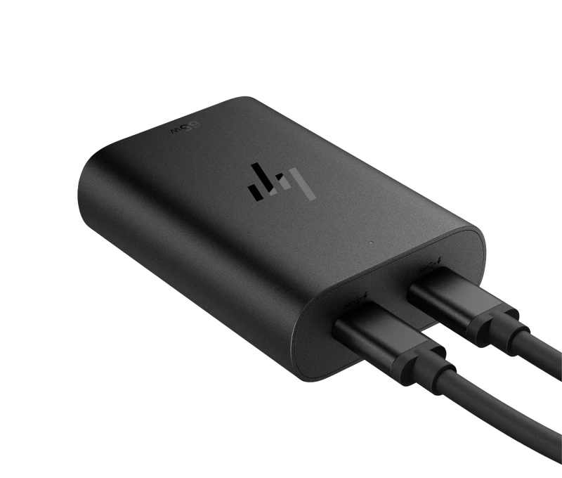 Image of HP GaN USB-C 65W Laptop Charger 600Q8AA Black