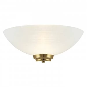 Image of 1 Light Indoor Wall Uplighter White, Antique Brass, E27