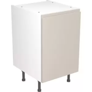 Image of Kitchen Kit Flatpack J-Pull Kitchen Cabinet Base Unit Super Gloss 500mm in Light Grey MFC