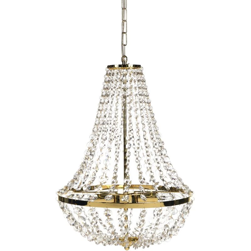 Image of Beliani Chandelier Diamante Metal Gold