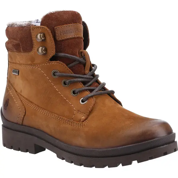 Image of Hush Puppies 'Annay' Leather Mid Boots Camel