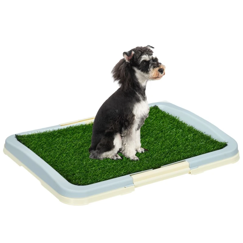 Image of PawHut Dog Toilet Indoor w/ Artificial Grass, 63 x 48.5cm, Green D07-045V01LB