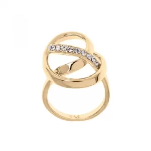 image of Ladies Karen Millen PVD rose plating Ring Size Large