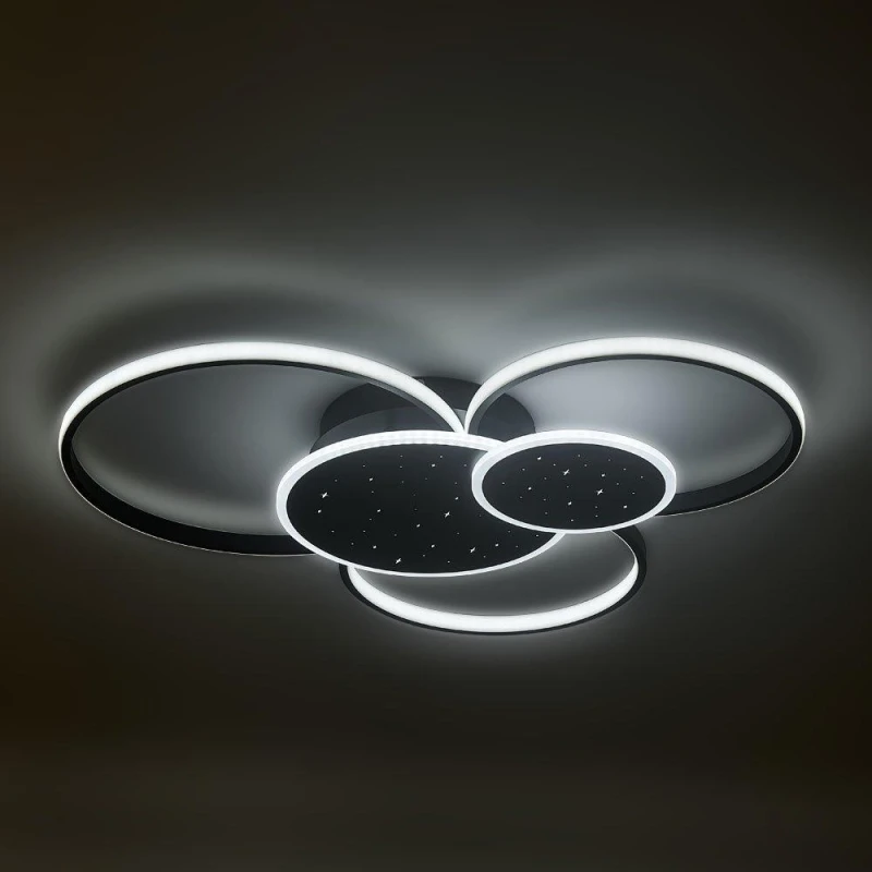 Image of Kabinet UK LED 5 Round Ceiling Light in White Light Black unisex One size