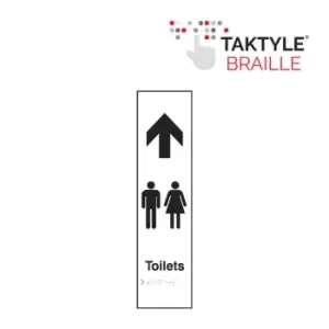 Image of Toilets (Gents/Ladies Graphic) Arrow Up - Taktyle (75 x 300mm)