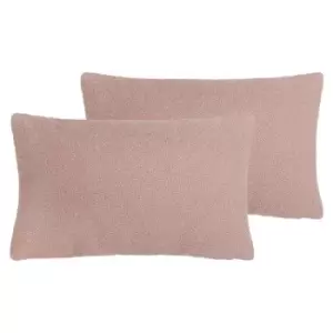 Image of Evans Lichfield Malham Twin Pack Polyester Filled Cushions Powder 30 x 50cm