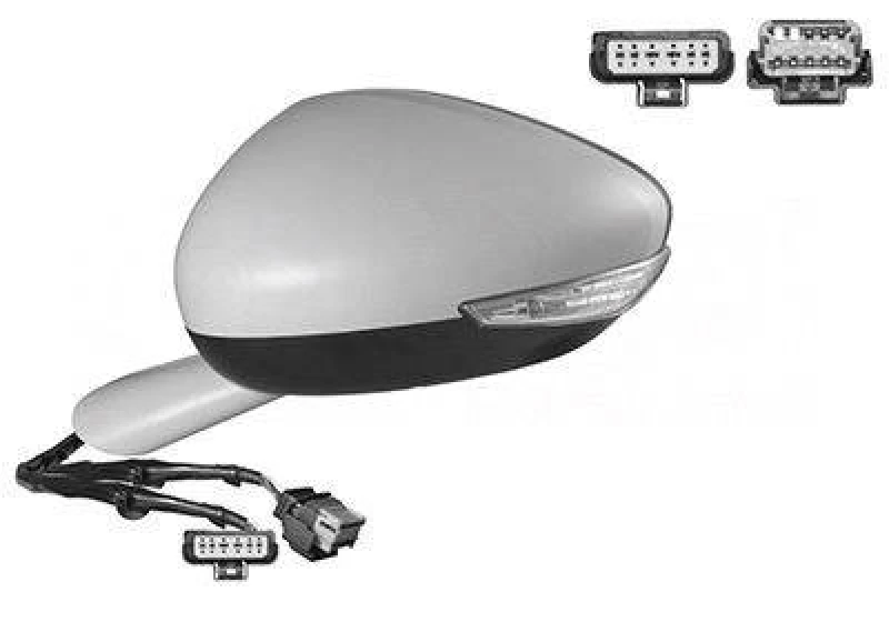 Image of VAN WEZEL 4068817 Wing mirror * HAGUS * Left, Heatable, partially primed Outside Mirror (50)
