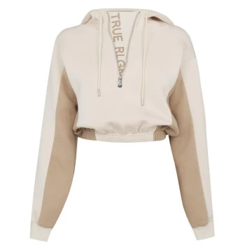 image of True Religion Zip Cinched Hoodie - White