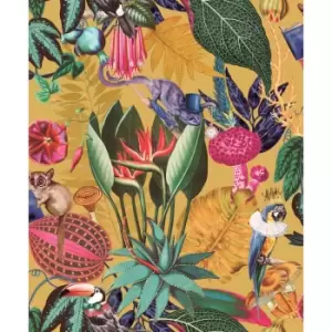 image of Holden Decor Wonderland Ochre Wallpaper