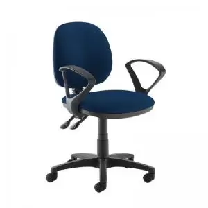 Image of Jota medium back PCB operators chair with fixed arms - Costa Blue