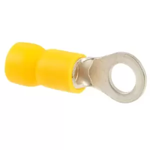 TruConnect M5 Stud Size Yellow 48A Ring Connector Pack of 100