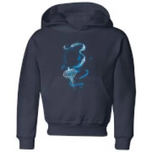 Image of Fantastic Beasts Newt Silhouette Kids Hoodie - Navy - 9-10 Years
