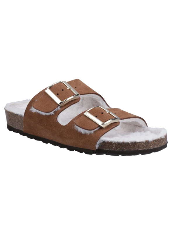 Image of Hush Puppies 'Jessie' Classic Slippers Tan female