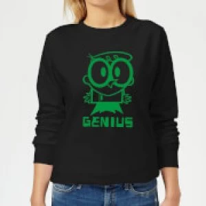 Image of Dexters Lab Green Genius Womens Sweatshirt - Black - S