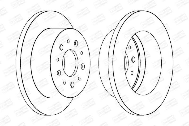 Image of CHAMPION 562526CH Brake disc Solid, without bolts/screws Brake Disc (82)