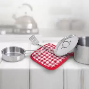 Image of Little Chef Frankfurt Stainless Steel Cooking Accessory Set MultiColor 11 pcs TK-M00001 - Silver - Teamson Kids