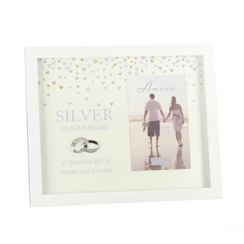 Image of 4" x 6"- AMORE BY JULIANA Frame - Silver Anniversary