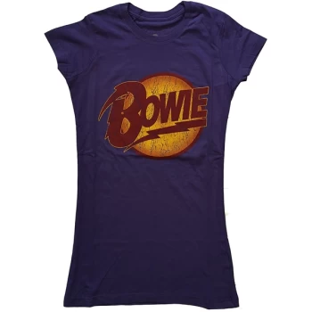 Image of David Bowie - Vintage Diamond Dogs Logo Womens Medium T-Shirt - Purple
