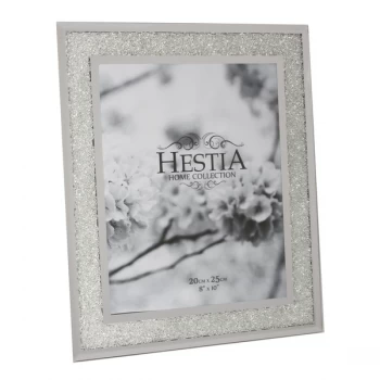 image of 8" x 10" - HESTIA Mirrored Photo Frame with Crystal Inlay