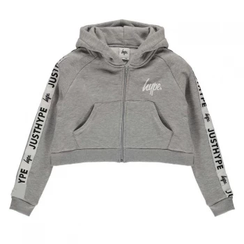 image of Hype Crop Hoodie - Grey