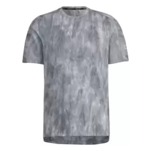 image of adidas Workout Spray Dye T-Shirt Mens - Halo Silver / White / Black