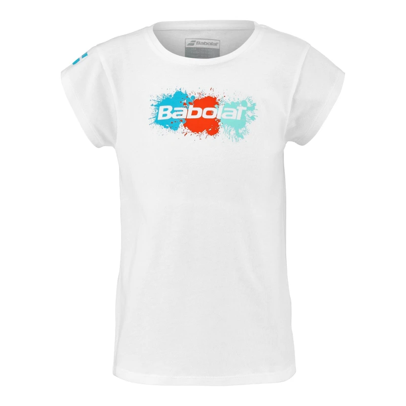 Image of Babolat Exercise Cotton T-Shirt Juniors - White White 10 Years