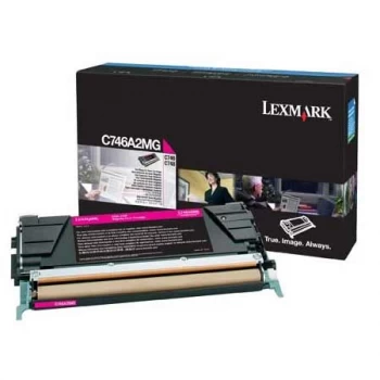 image of Lexmark C746A2MG Magenta Laser Toner Ink Cartridge