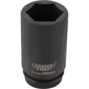Image of Draper Expert 3/4" Drive Deep Hexagon Impact Socket Metric 3/4" 34mm