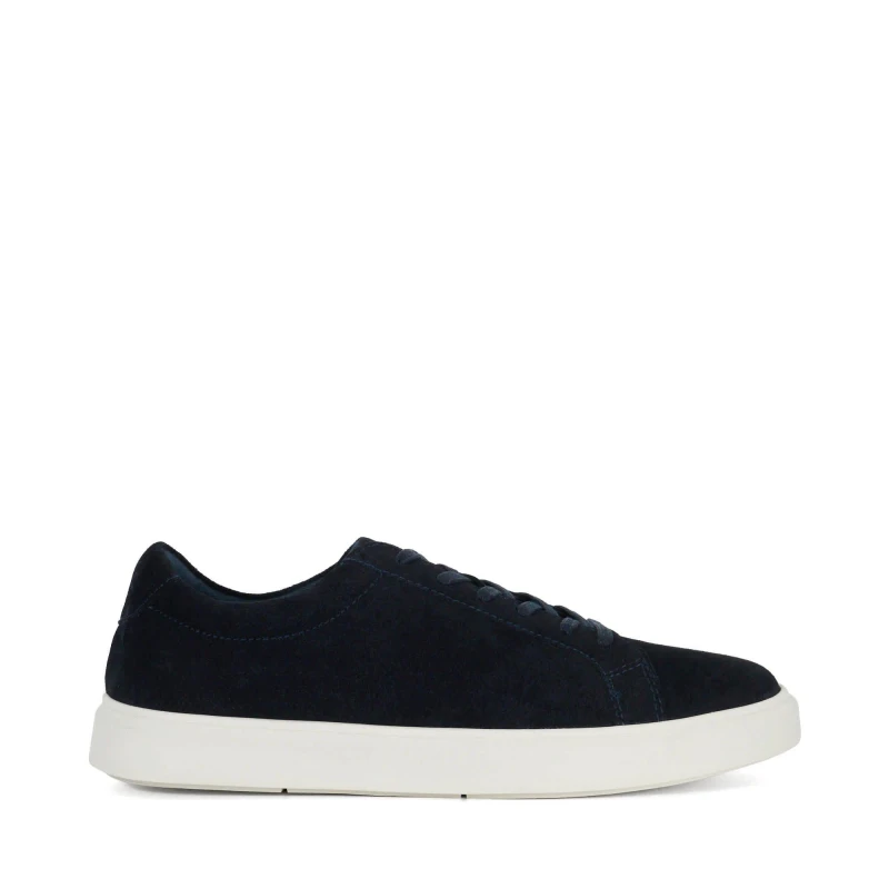 Image of Dune London Mens Tais Low-Top Trainers Navy Suede male 6 (40)