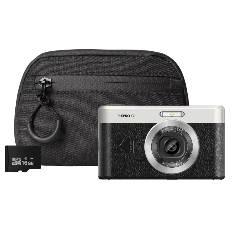 Image of Kodak PIXPRO C1 13MP 4x Digital Zoom Compact Camera - Black - Camera +