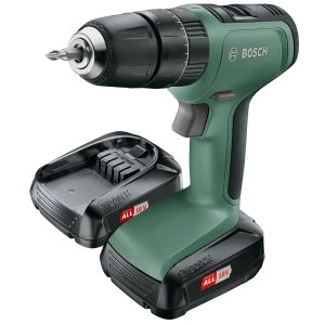 image of Bosch Universal Impact 18V Combi Drill with Two Lithium-ion Batteries and Carry Case