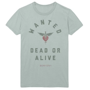 Image of Bon Jovi - Wanted Unisex Large T-Shirt - Green
