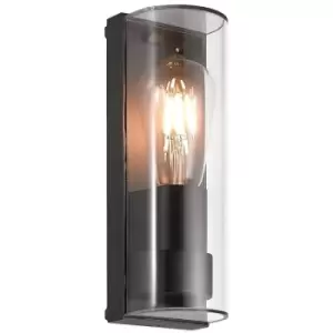 Image of Luminosa Lighting - Wall Lamp Curved, 1 x E27, IP65, Anthracite