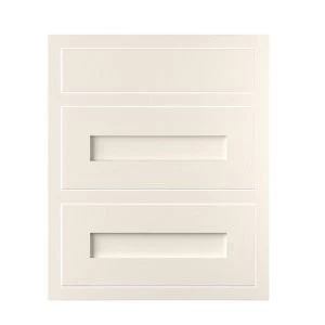 Image of Cooke Lewis Carisbrooke Ivory Framed Drawer front W600mm Set of 3