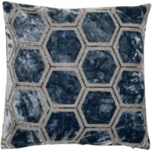 image of Malini Ivor Cushion Blue Outlet / Large