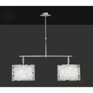 image of Lupine pendant lamp 2 Bulbs E27 Line Large, bright white / white arylic / polished chrome