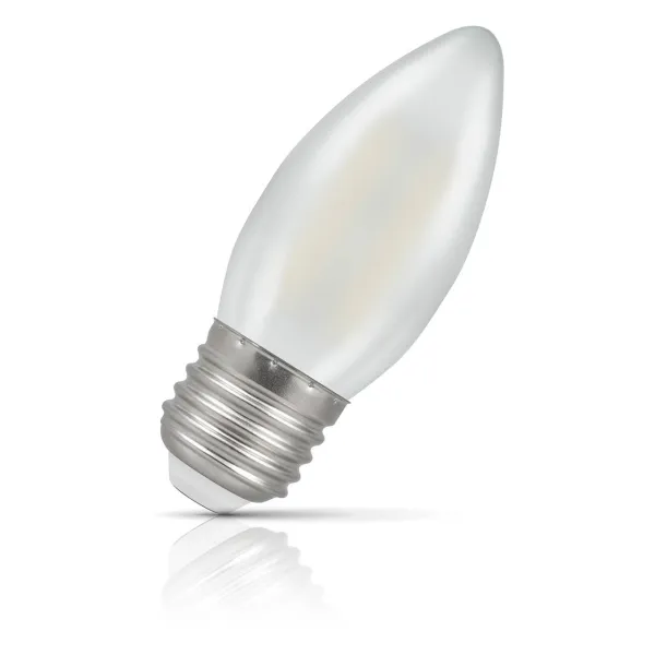 Image of Crompton Lamps LED Candle 2.2W E27 Filament Cool White Pearl (25W Eqv)